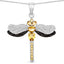 Pendentif en Citrine et Topaze Blanche de 1,79 Carat en Argent Sterling
