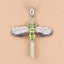 Pendentif en argent sterling avec péridot et topaze blanche de 1,98 carat