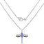 Colgante de Plata Esterlina con Tanzanita y Topacio Blanco de 1.93 Quilates