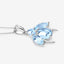 9.06 Carat Genuine Blue Topaz & White Topaz Sterling Silver Pendant