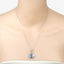 9.06 Carat Genuine Blue Topaz & White Topaz Sterling Silver Pendant