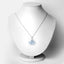 9.06 Carat Genuine Blue Topaz & White Topaz Sterling Silver Pendant