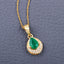 Pendentif en or 14K avec émeraude zambienne et diamant de 0,89 carat
