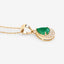 Pendentif en or 14K avec émeraude zambienne et diamant de 0,89 carat