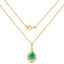 Pendentif en or 14K avec émeraude zambienne et diamant de 0,89 carat