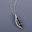 Pendentif en or blanc 14K avec saphir bleu et diamant de 0,40 carat