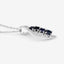 Pendentif en or blanc 14K avec saphir bleu et diamant de 0,40 carat