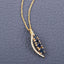 Pendentif en or jaune 14K avec saphir bleu et diamant de 0,40 carat