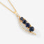 Pendentif en or jaune 14K avec saphir bleu et diamant de 0,40 carat