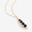 Pendentif en or jaune 14K avec saphir bleu et diamant de 0,40 carat