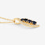 Pendentif en or jaune 14K avec saphir bleu et diamant de 0,40 carat
