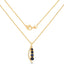 Pendentif en or jaune 14K avec saphir bleu et diamant de 0,40 carat