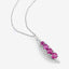 Colgante de Rubí y Diamante Blanco de 0.43 Quilates en Oro Blanco de 14K