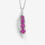 Colgante de Rubí y Diamante Blanco de 0.43 Quilates en Oro Blanco de 14K