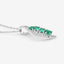 Colgante de Esmeralda Zambiana Genuina de 0.34 Quilates y Diamante Blanco en Oro Blanco de 14K