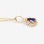 Colgante de Oro Amarillo de 14K con Tanzanita y Diamantes de 0.40 Quilates