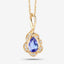 Colgante de Oro Amarillo de 14K con Tanzanita y Diamantes de 0.40 Quilates