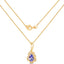 Colgante de Oro Amarillo de 14K con Tanzanita y Diamantes de 0.40 Quilates