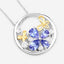 Pendentif en Tanzanite et Topaze Blanche de 1,33 Carat en Argent Sterling