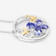 Pendentif en Tanzanite et Topaze Blanche de 1,33 Carat en Argent Sterling