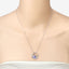 Pendentif en Tanzanite et Topaze Blanche de 1,33 Carat en Argent Sterling