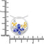 Pendentif en Tanzanite et Topaze Blanche de 1,33 Carat en Argent Sterling