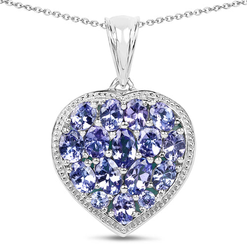 Pendentif en argent sterling avec amazonite et tanzanite de 9,79 carats