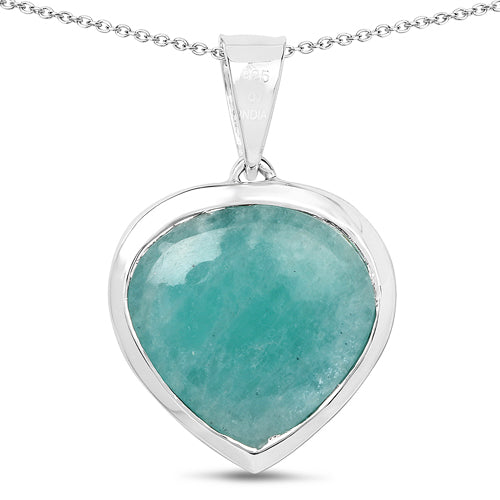 Pendentif en argent sterling avec amazonite et tanzanite de 9,79 carats