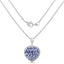 Pendentif en argent sterling avec amazonite et tanzanite de 9,79 carats