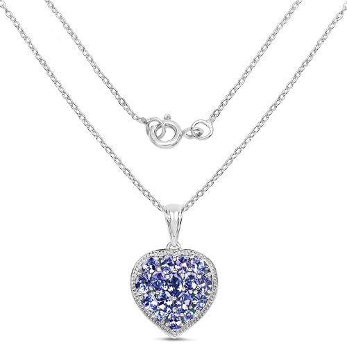 Pendentif en argent sterling avec amazonite et tanzanite de 9,79 carats