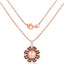 Pendentif en Morganite et Quartz Fumé Plaqué Or Rose 18K