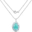 Pendentif en argent sterling .925 avec amazonite et topaze de 13,28 carats