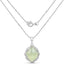 Pendentif en argent sterling avec préhnite véritable de 7,49 carats et topaze blanche