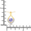 0.96 Carat Genuine Tanzanite and White Topaz Pendant in Sterling Silver