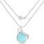 2.58 Carat Genuine Amazonite & White Topaz Pendant in Sterling Silver