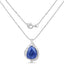 Colgante de Aventurina Azul de 2.39 Quilates y Topacio Blanco en Plata Esterlina