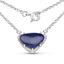 Pendentif en argent sterling avec aventurine bleue véritable de 3,92 carats