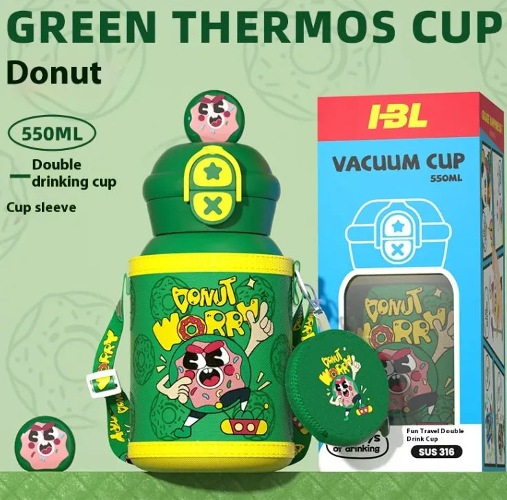 Taza de Vacío de Dibujos Animados - Bebidas Aisladas Divertidas y Funcionales