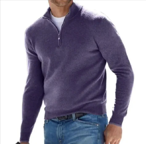 Men's Long-Sleeved Cashmere Blend Cardigan