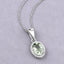 Pendentif en or blanc 14K avec tourmaline verte de 1,27 carat et diamants