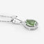 Pendentif en or blanc 14K avec tourmaline verte de 1,27 carat et diamants
