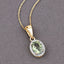 Pendentif en or 14K avec tourmaline verte et diamants de 1,27 carat