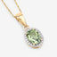 Pendentif en or 14K avec tourmaline verte et diamants de 1,27 carat