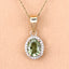 Pendentif en or 14K avec tourmaline verte et diamants de 1,27 carat