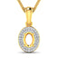 0.17 Carat Genuine White Diamond 14K Yellow Gold Pendant
