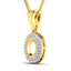 0.17 Carat Genuine White Diamond 14K Yellow Gold Pendant