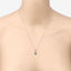 Colgante de Esmeralda Zambiana y Diamante Blanco de 0.81 Quilates en Oro Blanco de 14K