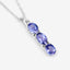 1.11 Carat Genuine Tanzanite & Diamond Pendant in Sterling Silver