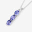 1.11 Carat Genuine Tanzanite & Diamond Pendant in Sterling Silver