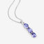 1.11 Carat Genuine Tanzanite & Diamond Pendant in Sterling Silver